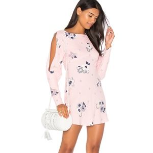 NWT FREE PEOPLE ROSEBUD SLIT SLEEVE MINIDRESS